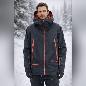 Flylow Ski/Snowboard Jacket with Technical Fabric and Sleek Design Size M